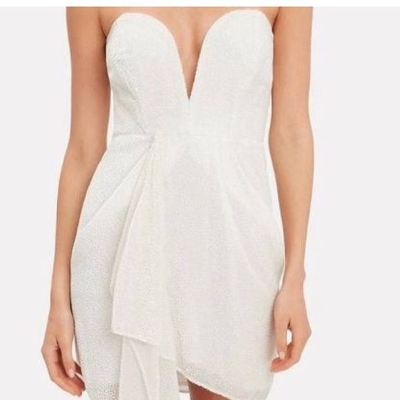 NWT Michelle Mason Strapless Burnout Dress - Picture 3 of 7